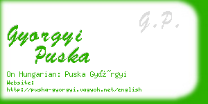 gyorgyi puska business card